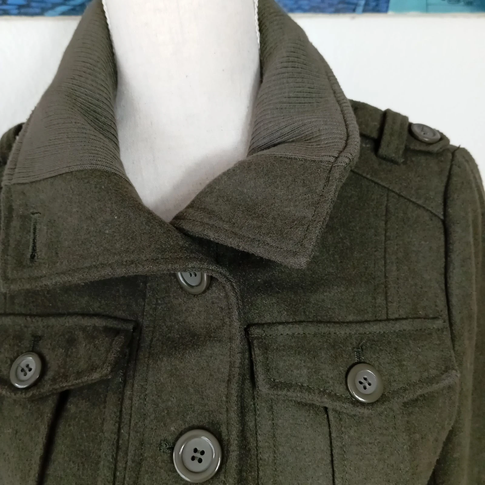 Chaqueta Mujer Marca Only Color Caqui / Verde Talla S – photo 3
